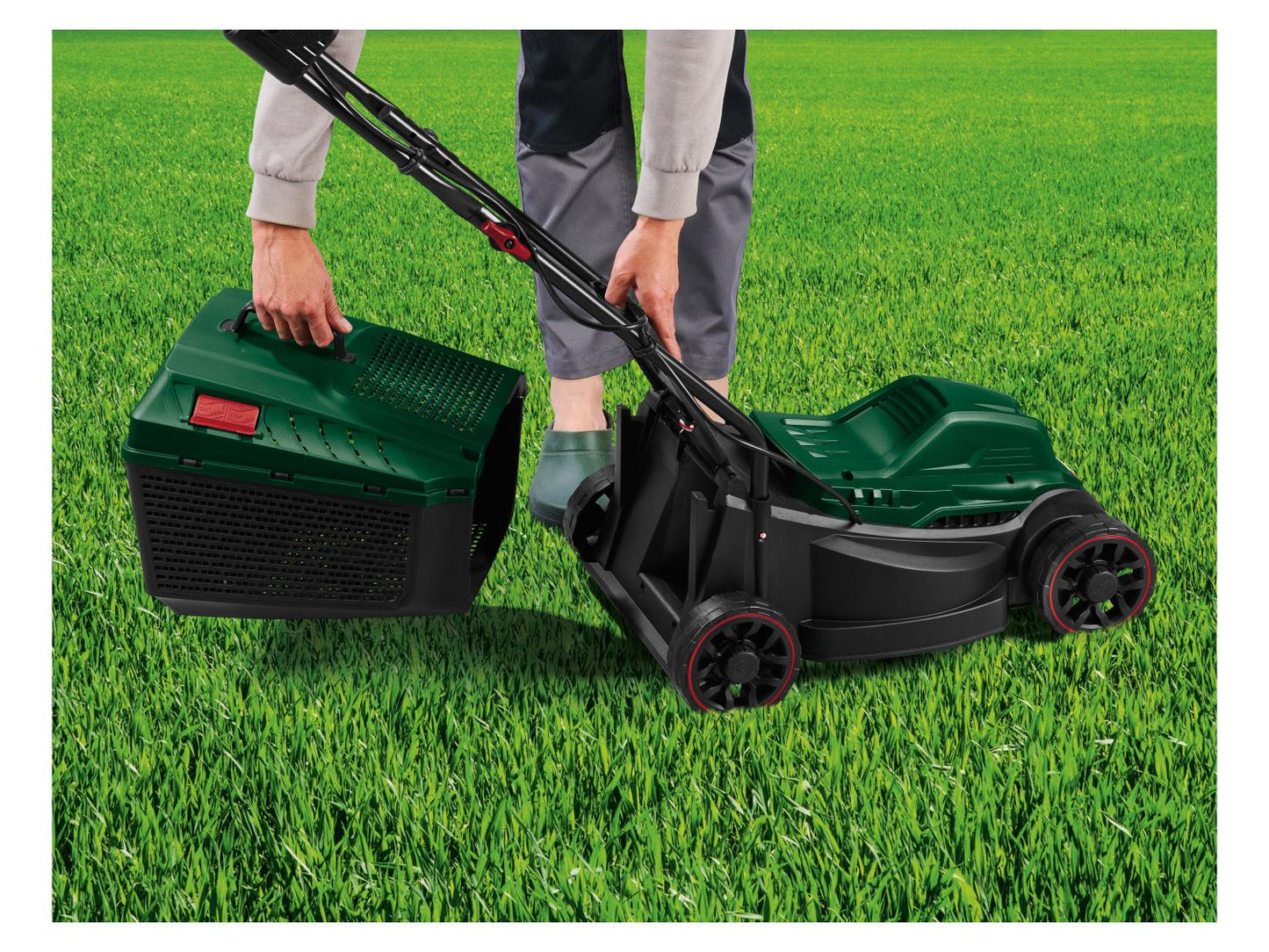 Tondeuse à gazon électrique PARKSIDE® PERM 1300 A1, 250 m², 27 L, 1300 W