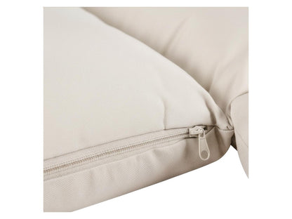 JUSKYS Silla colgante doble Aria de polirratán con estructura y cojines, Gris o Beige