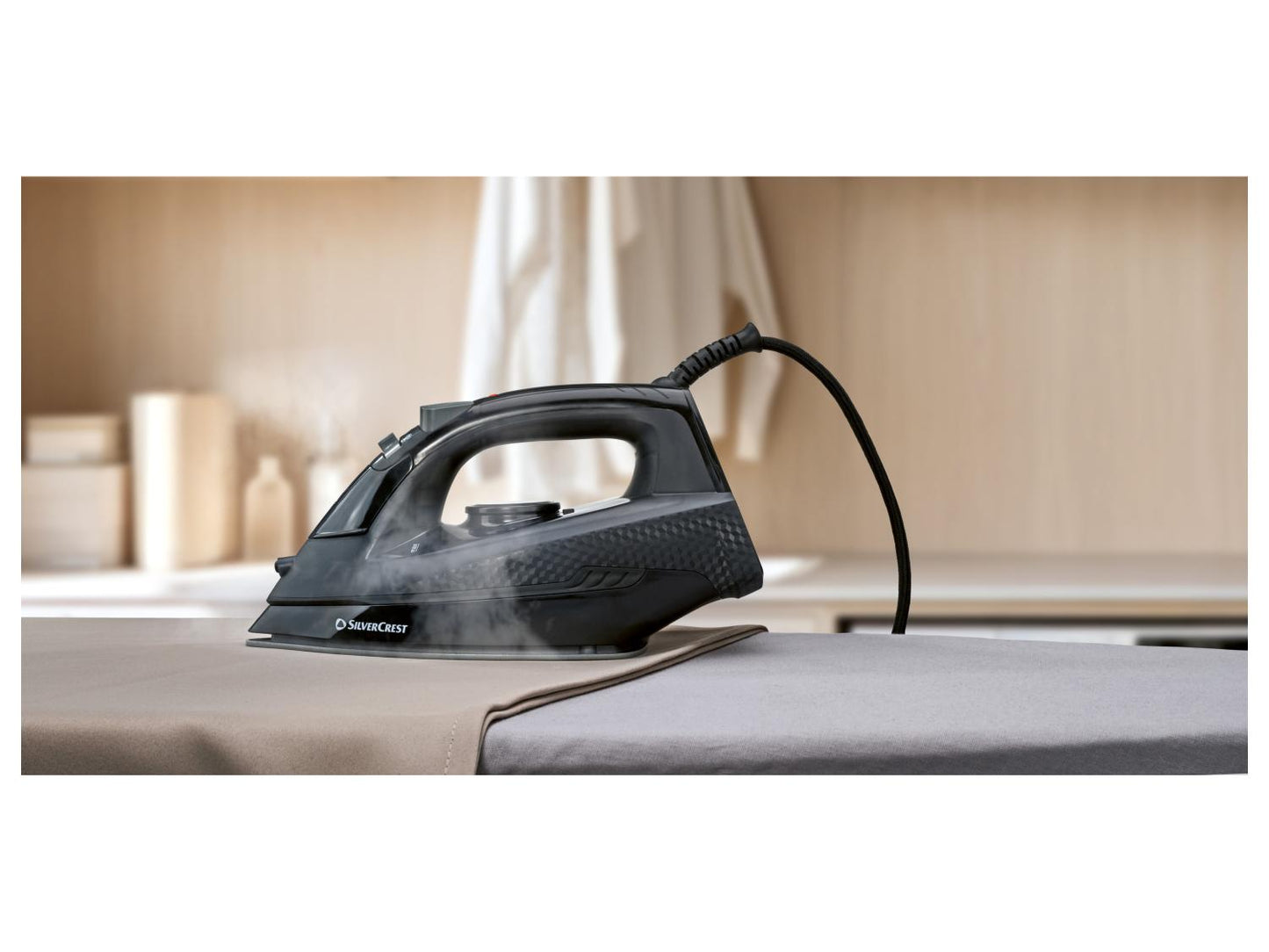 SILVERCREST® SDBG 2200 A1 garų lygintuvas, 2180 W – baltas su turkio spalvos detalėmis arba juodas