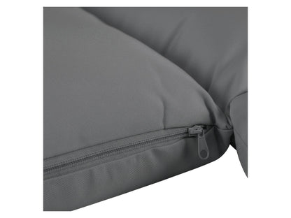 JUSKYS Silla colgante doble Aria de polirratán con estructura y cojines, Gris o Beige