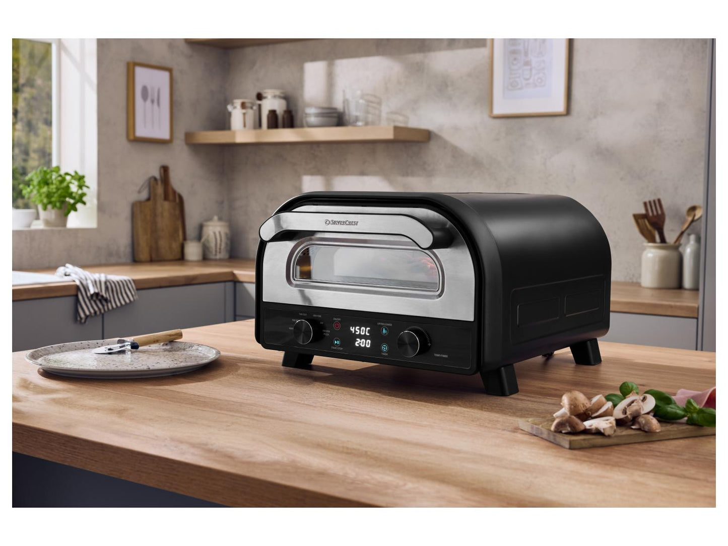 SILVERCREST® Ηλεκτρικός φούρνος πίτσας SPE 2400 A1, 2400 W