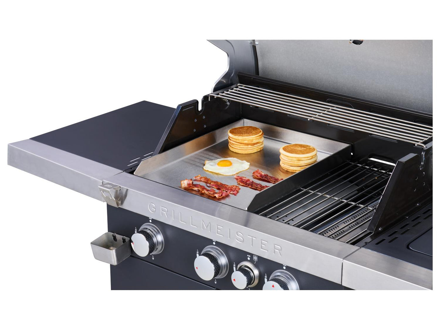 GRILLMEISTER® Stainless Steel Griddle Plate, 42 x 33.5 x 4 cm
