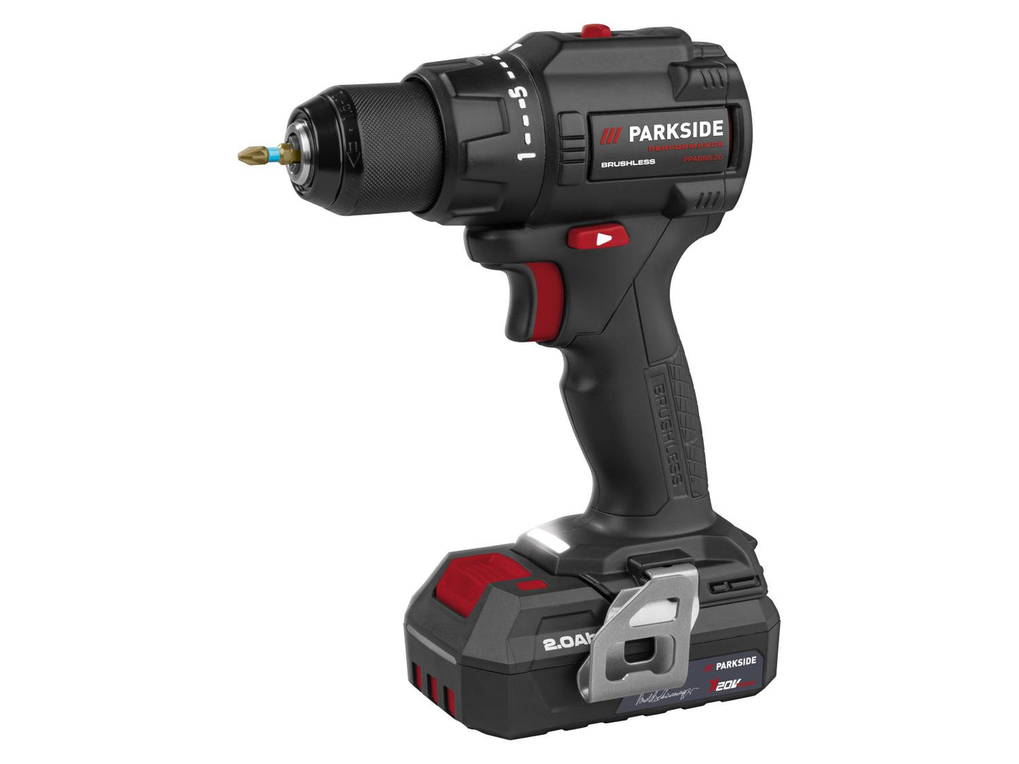 PARKSIDE PERFORMANCE® Aku bušilica/odvijač PPABSS 20-Li A1, 20 V, posebno izdanje s potpisom Arnolda Schwarzeneggera, baterijom i punjačem