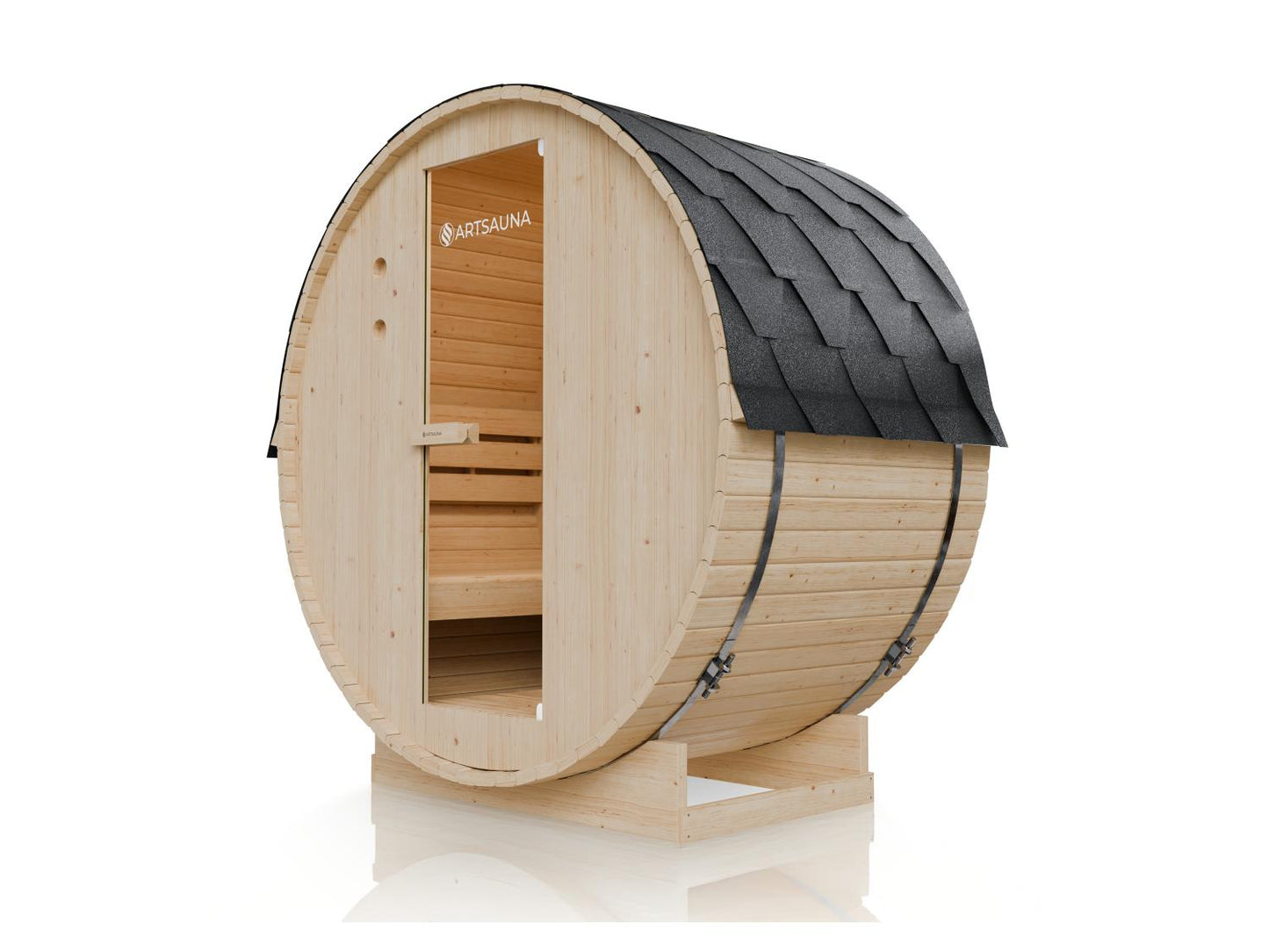 ARTSAUNA Sauna de barril para exterior Spitzbergen 120 para 2 personas