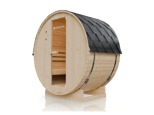 ARTSAUNA Sauna de barril para exterior Spitzbergen 120 para 2 pessoas