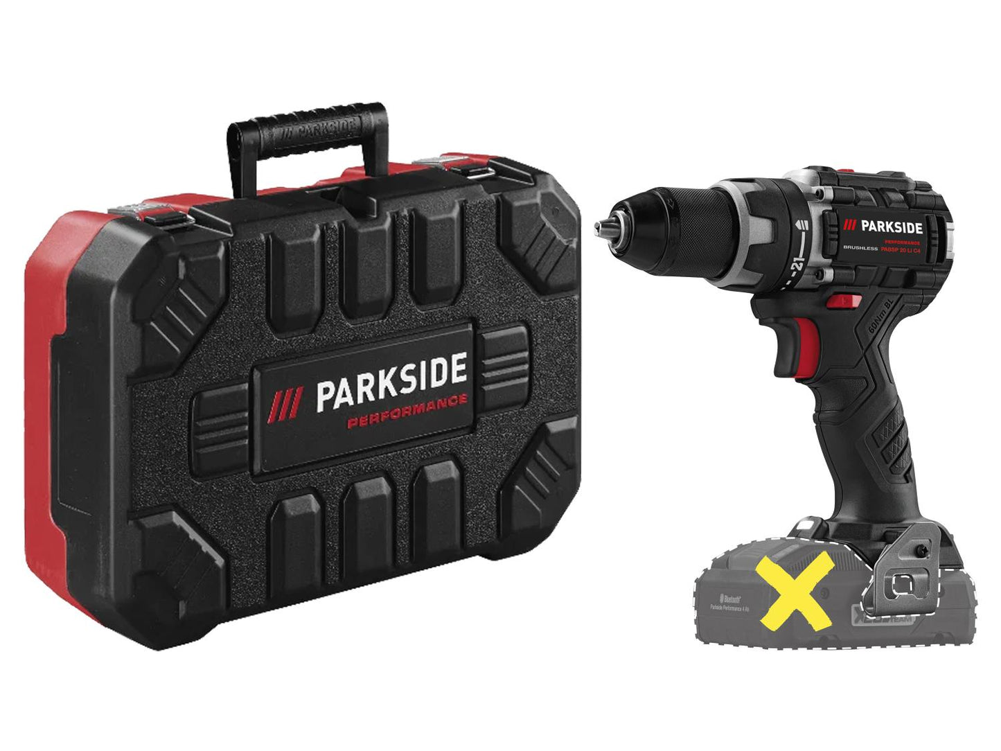 PARKSIDE PERFORMANCE® Cordless Drill Driver PABSP 20 Li C4, 20 V