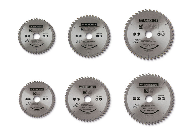 PARKSIDE® Lame de scie circulaire diamètre 160, 190 ou 210 mm et 42 ou 48 dents