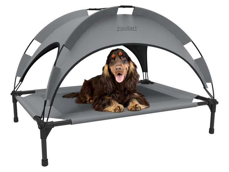 Zoofari® Lit pour chien avec toit pare-soleil, protection contre les UV