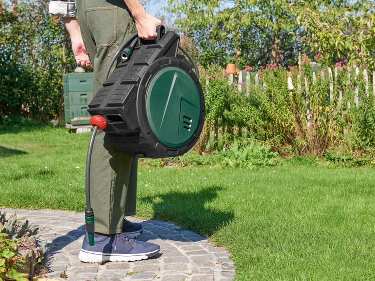 Avvolgitubo da parete PARKSIDE® con tubo da giardino da 15 m